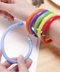 SHEIN 1pc, 0.7mm Random Color, Candy Color Bracelet Pen, Bracelet Ballpoint Pen