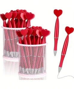 SHEIN 1pcs Plastic Heart-Shaped Ballpoint Pens