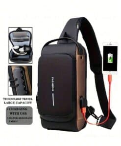 SHEIN Anti-Theft Password Lock Men's Chest Bag