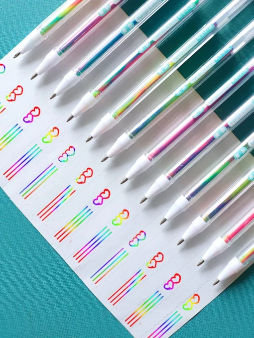 SHEIN Style 1pcs Colorful Gradient Neutral Pen
