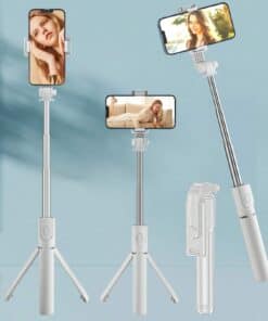 SHEIN 1pc Black Anti-Shake Selfie Stick With Tripod & Extended Arms