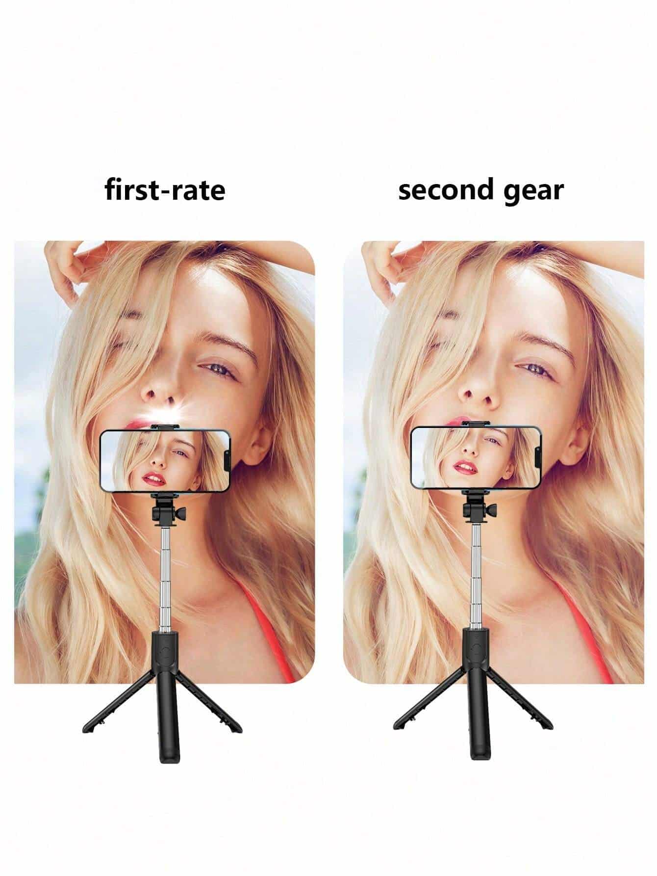 SHEIN 1pc Black Anti-Shake Selfie Stick With Tripod & Extended Arms - الصورة 4