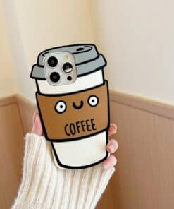 SHEIN New Arrivals Coffee Cup 3D Cartoon Soft Silicone Couple Protective Case