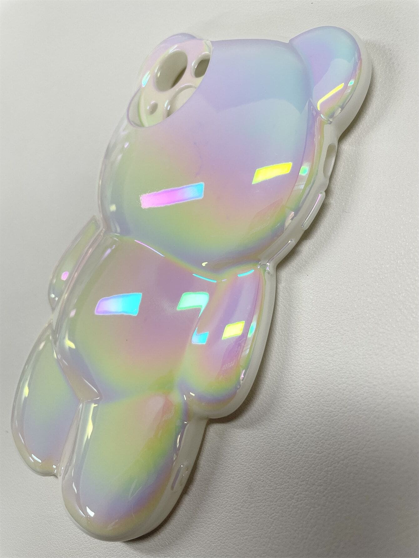 SHEIN Personalized Cute Holographic 3d Bear Phone Case Compatible - الصورة 2