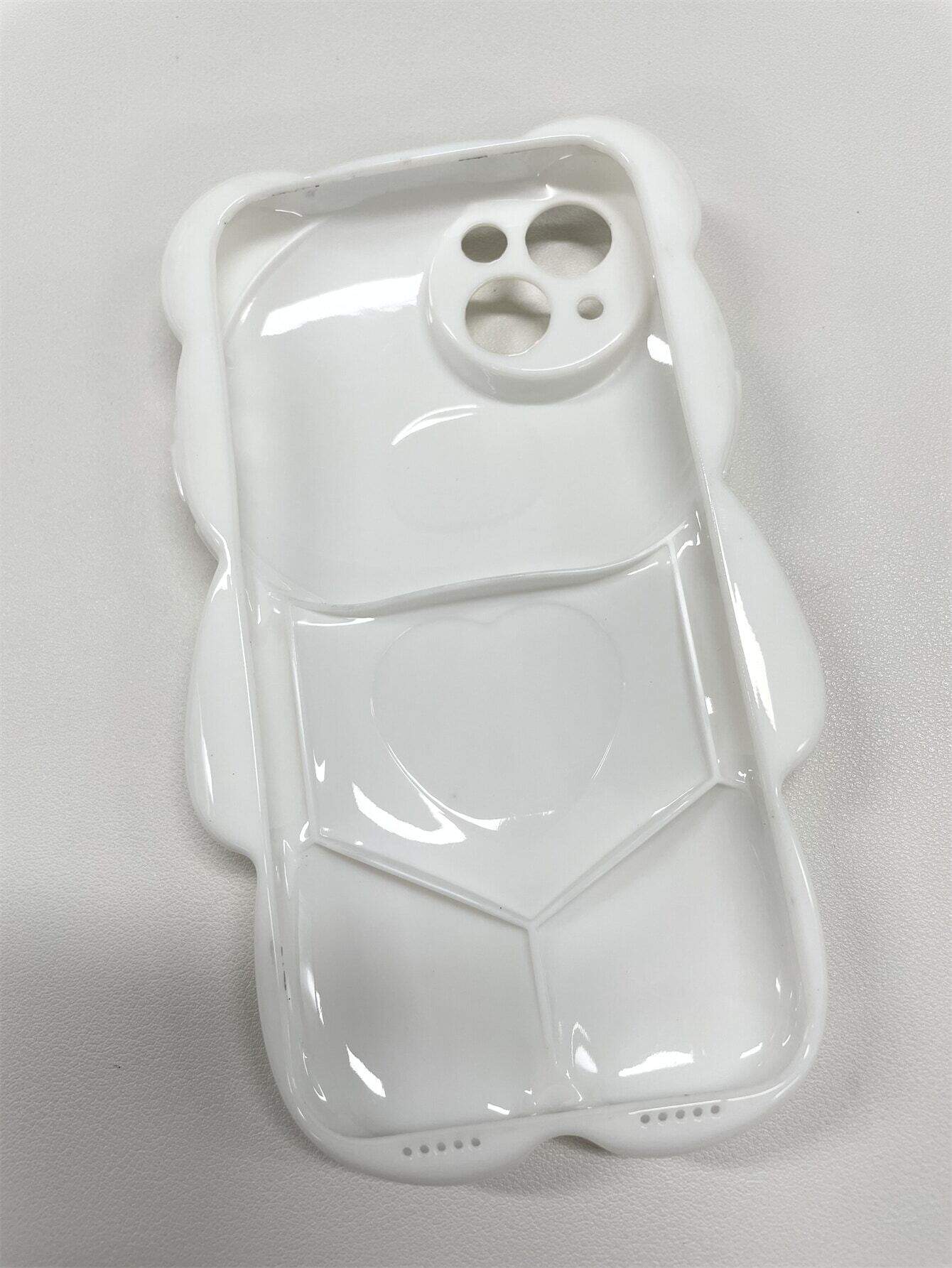 SHEIN Personalized Cute Holographic 3d Bear Phone Case Compatible - الصورة 3