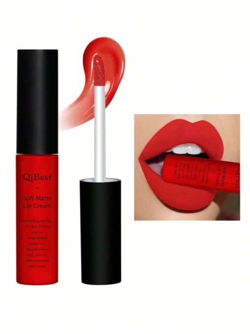 SHEIN QIBEST Soft Matte Lip Cream(wooden red)