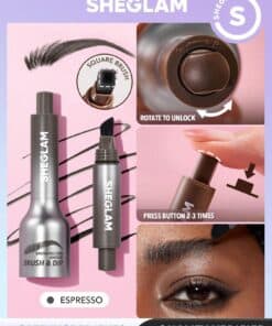 SHEGLAM Brow-Fection Angled Brush & Dip-Espresso Xmas Christmas Gift Winter Y2K Black Friday