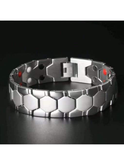 SHEIN Titanium Steel Magnetic Bracelet(SILVER)
