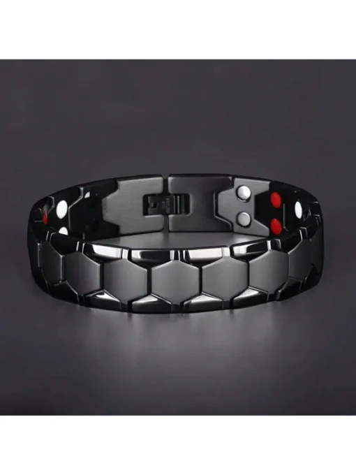 SHEIN Titanium Steel Magnetic Bracelet(BLACK)