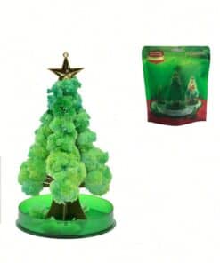 SHEIN 1pc Magic Growing Tree Paper Sakura Crystal Trees Desktop Cherry Blossom Ornaments(Green Christmas Tree)