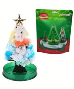 SHEIN 1pc Magic Growing Tree Paper Sakura Crystal Trees Desktop Cherry Blossom Ornaments(Colorful Christmas Tree)