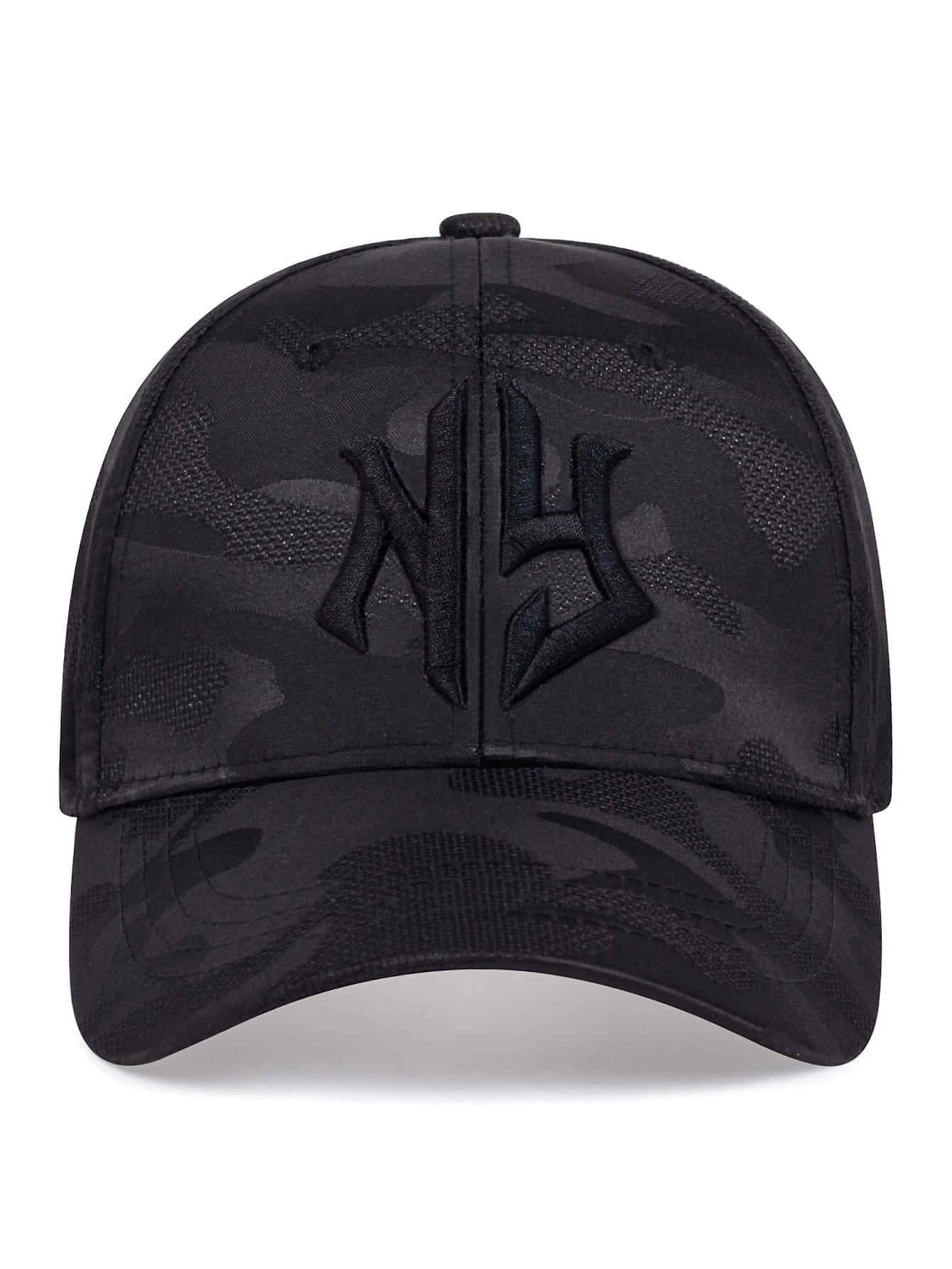 SHEIN 1pc Unisex Letter Embroidered Camo Print Adjustable Casual Baseball Cap - الصورة 2