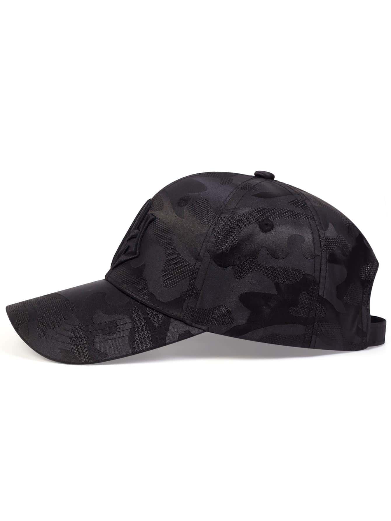 SHEIN 1pc Unisex Letter Embroidered Camo Print Adjustable Casual Baseball Cap - الصورة 3