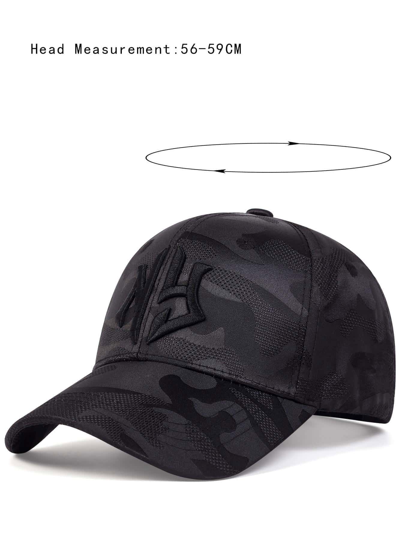 SHEIN 1pc Unisex Letter Embroidered Camo Print Adjustable Casual Baseball Cap - الصورة 4