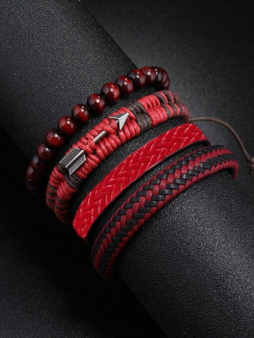 SHEIN 4pcs/set Fashionable Arrow Decor Bracelet For Men For Daily Decoration