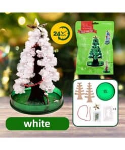 SHEIN Christmas Decoration Christmas Tree Magic Growing Crystal Tree DIY Handmade Toy - Paper Tree Flowering Toy