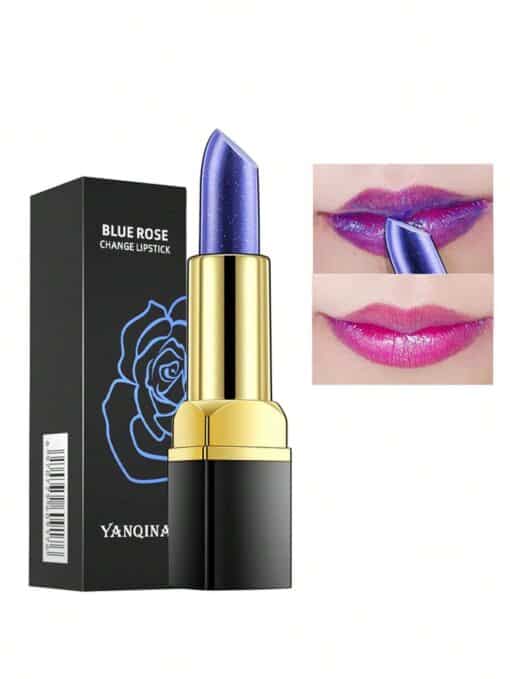 YANQINA Blue Magic Lipstick, Shimmer Color Changing Lipstick