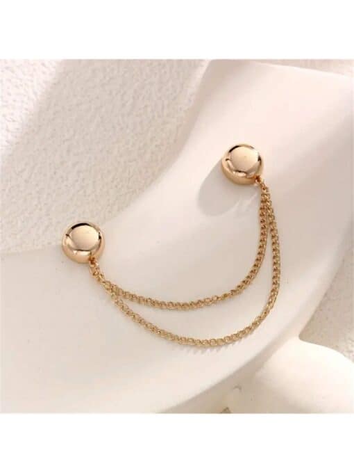 SHEIN 1pc Adjustable Magnetic Pant Clip And Cuff Clip - Alloy, Detachable Hem Clasps (Gold)