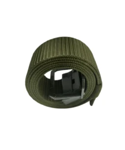 SHEIN 1pc Fashion Casual Sports Outdoor Metal Buckle Nylon Belt (Army Green)