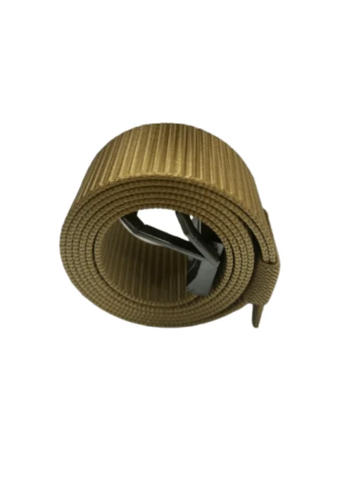 SHEIN 1pc Fashion Casual Sports Outdoor Metal Buckle Nylon Belt (Khaki)