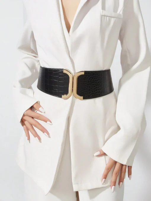 SHEIN 1pc Women's Buckle Elastic Waist Band, Suitable For Daily Wear