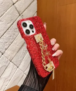 Alternative view of SHEIN Phone Charm Rhinestone Decor Phone Case With Hand Strap