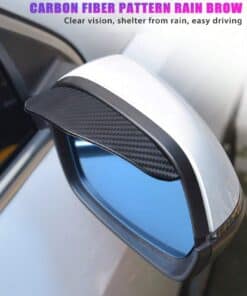 SHEIN 2PCS Car Rearview Mirror Rain Eyebrow Carbon Fiber Pattern Car Universal Rain Shield Rain Shield Reversing Mirror Rain Shield
