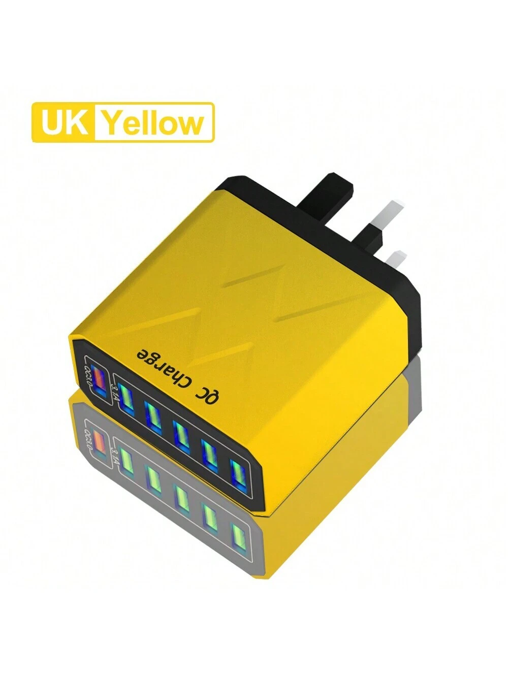 SHEIN 30W 6-Port Fast Charger Adapter, Certified High-Voltage, With QC3.0 - الصورة 2