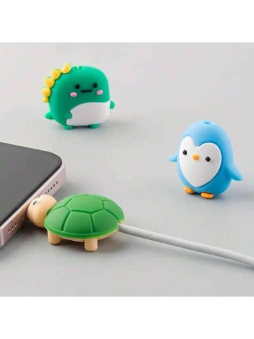 SHEIN 5Pcs Cable Protector With Cute Design, USB Cable Protectors