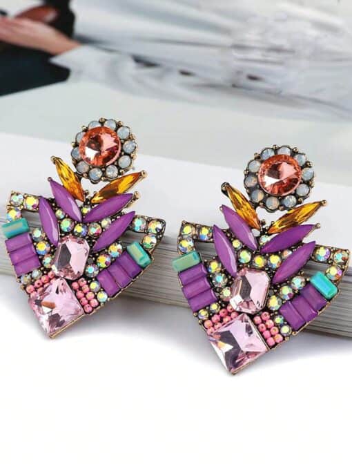 SHEIN Boho Style Colorful Exaggerate Earrings
