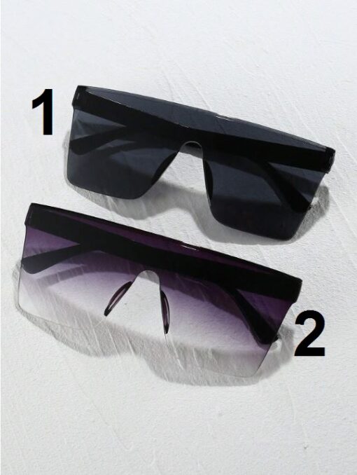 SHEIN 1pcs Fashion Glasses With One-Piece Lens For Outdoor Travel Casual Shades Accessories