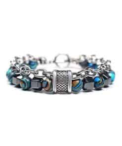 SHEIN Hip-Hop Street Style Fashionable Peacock Stone Bracelet