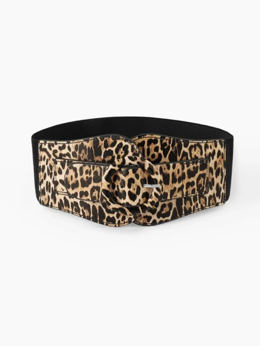 SHEIN Leopard Pattern Elastic Corset Belt Halloween