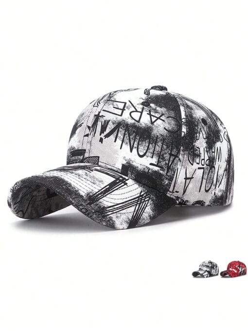 SHEIN Personality Graffiti Baseball Cap, Unisex Baseball Cap, Street Trend Colorful Painting Sun Hat