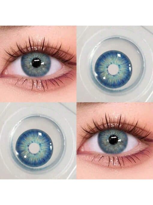 SHEIN 1 Pair Of Blue Contact Lenses Eye Makeup To Enlarge Eyes