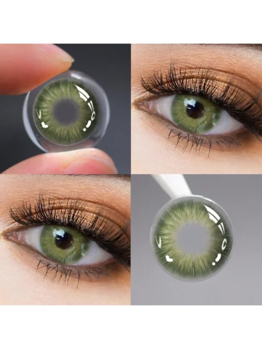SHEIN 1 Pair Of Colored Contact Lenses Green