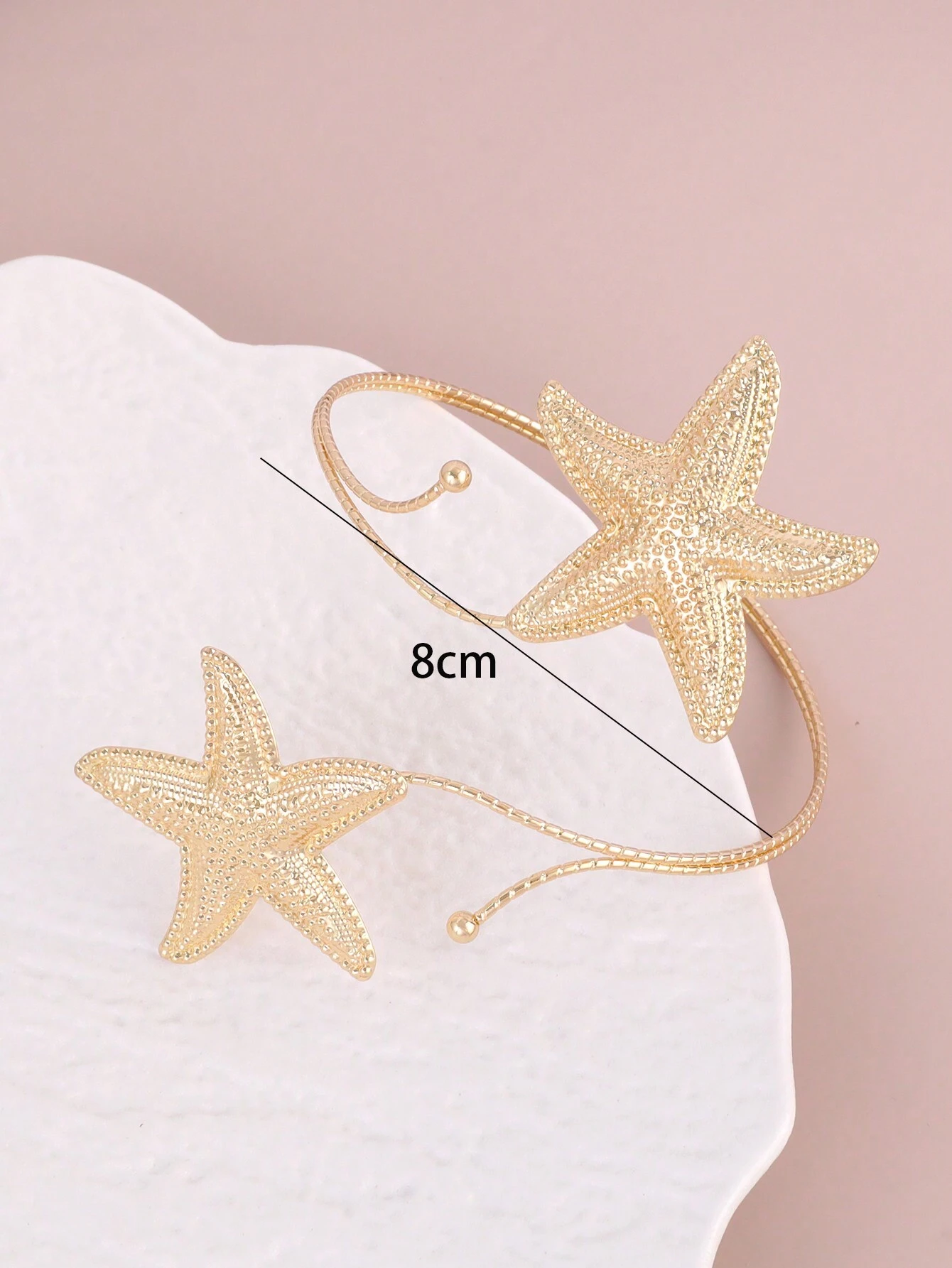 SHEIN 1 Piece Of Women's Beach Starfish Summer Jewelry Starfish Arm Ring - الصورة 3