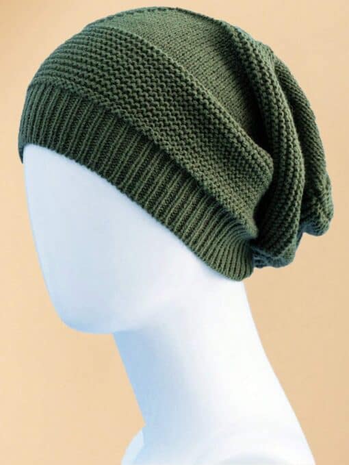 SHEIN JZML 1pc Men Solid Slouchy Beanie Casual