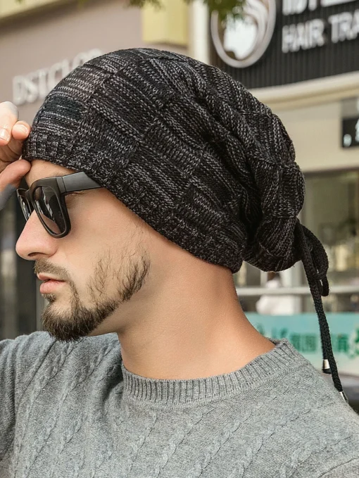 SHEIN Men Winter Knit Beanie Hat Casual For Daily Use