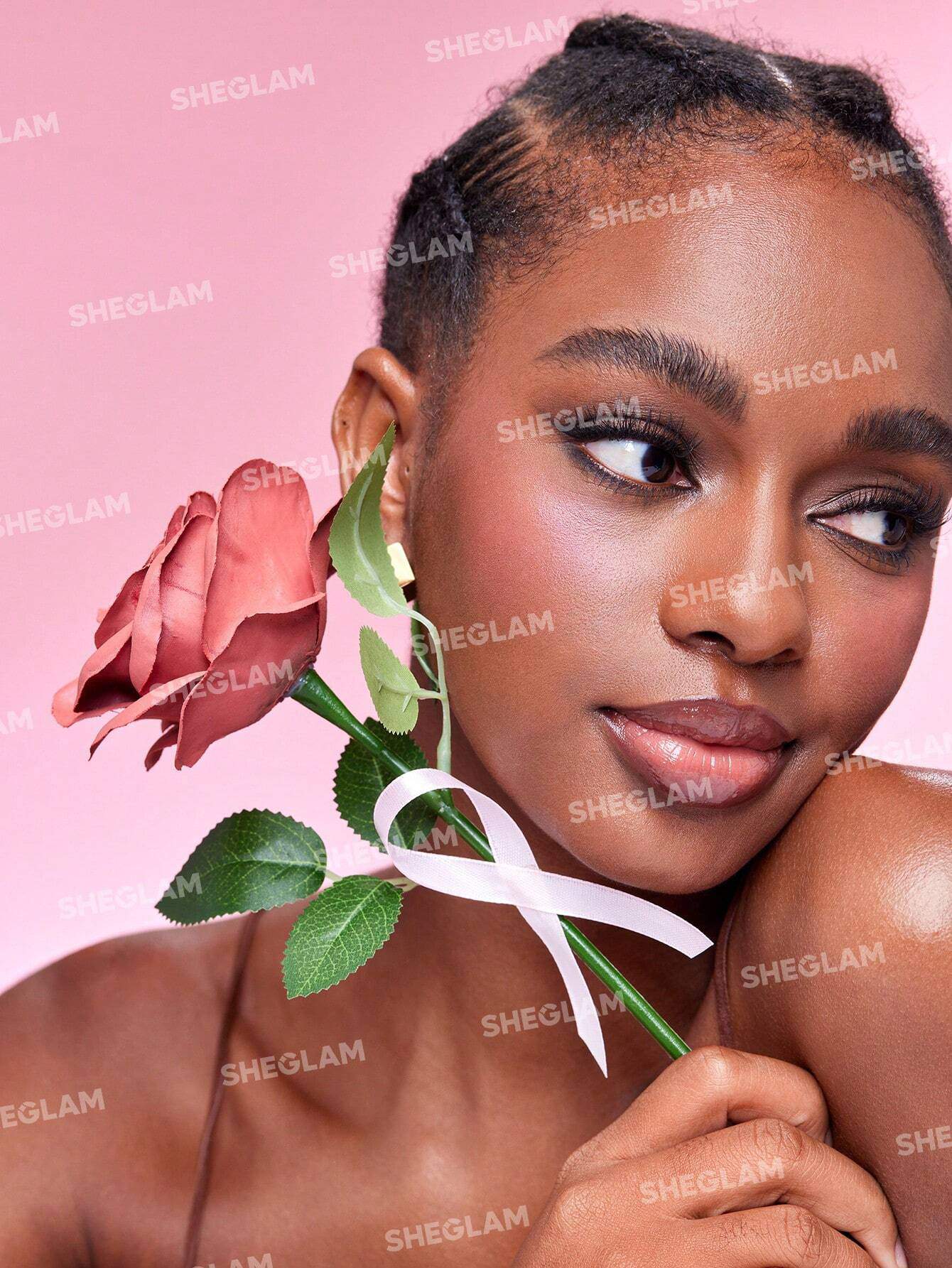 SHEGLAM Pink Ribbon Rose Blush Valentine'S Day Decor Love Gift Winter Y2K Makeup - الصورة 6