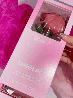 SHEGLAM Pink Ribbon Rose Blush Valentine'S Day Decor Love Gift Winter Y2K Makeup - الصورة 9