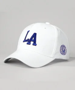 SHEIN 1pc Embroidered "LA" Soft Top Slightly Curved Brim Baseball Cap