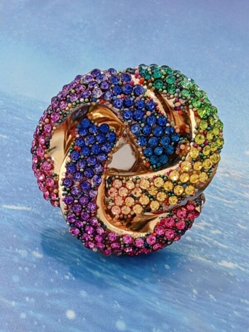 SHEIN 1pc Exaggerated 3D Metal Rose Flower Ring