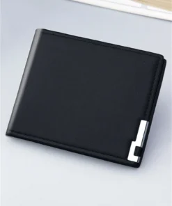 SHEIN 1pc New Minimalist Lightweight Short Wallet (Black)