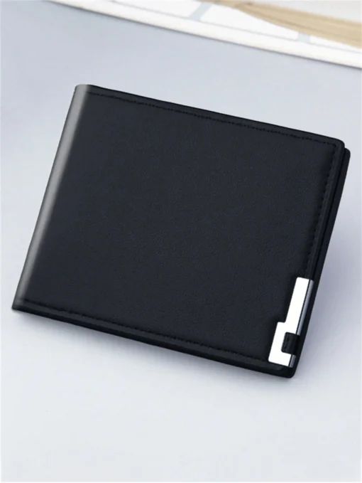 SHEIN 1pc New Minimalist Lightweight Short Wallet (Black)