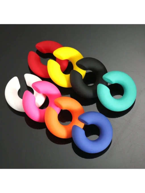 SHEIN 8pcs/Set New Multicolor C-Shaped Clip-On Earrings