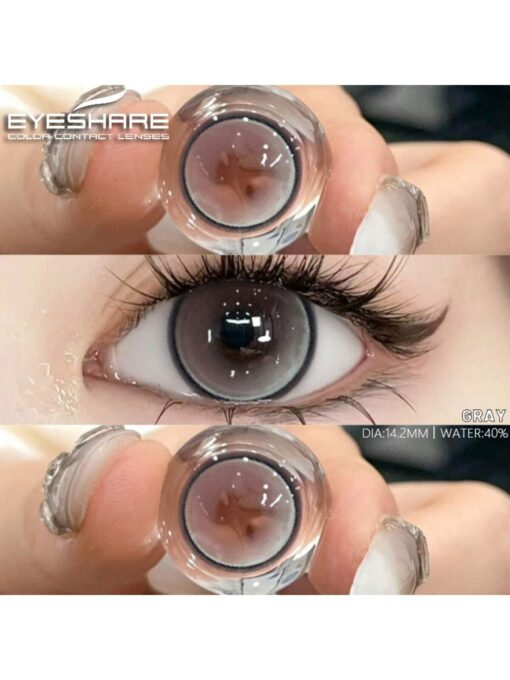 SHEIN Eyeshare 1pair Korean Lenses Color Contact Lenses For Eyes Blue