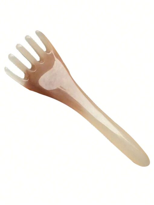 SHEIN Scalp Massager(Plastic), Gua Sha Back Massager, Head Scratcher Portable Hand Held SPA Head Massage(White Pink)