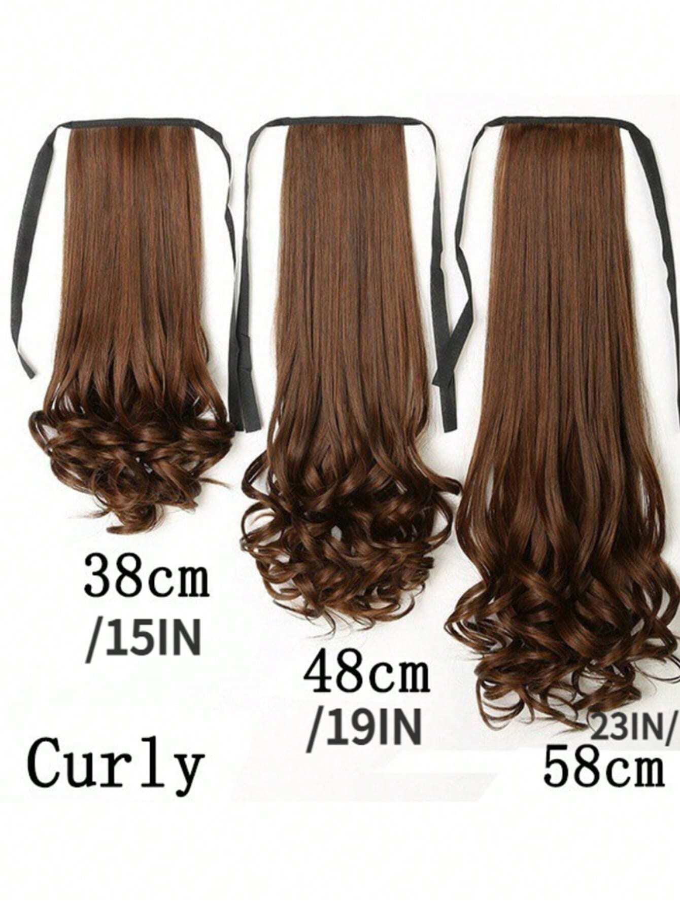 SHEIN 14 inch Synthetic Drawstring Ponytail Clip In Ponytail Hair Extensions Pony Tail(BROWN) - الصورة 7