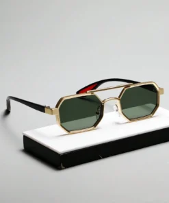 SHEIN 1 Pair Unisex Metal Geometric Frame Small/Medium Size Casual Fashionable Fashion Glasses